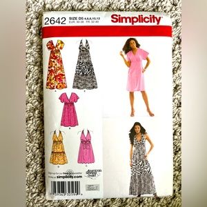 Simplicity Woman’s Dress Pattern 2642, Uncut